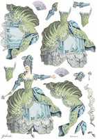Stamperia Rice Paper for Decoupage - A3 Rice Paper, Princess - Lady Green