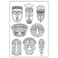 Stamperia - A4 Soft Mould - Savana - Tribal Masks