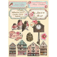 Stamperia - A5 Colored Wooden Shapes - Sweet Winter