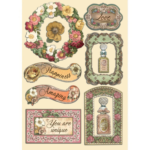 Stamperia  - Wooden shapes - Rose Parfum