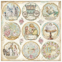 Stamperia - 12x12 Designer Paper - Sleeping Beauty - Rounds