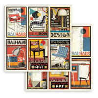 Stamperia 12x12 Designer Paper - Bauhaus - 6 Cards