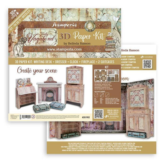 Stamperia 3D Paper Kit - Lady Vagabond Lifestyle