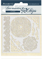 Stamperia - Decorative Chips - Passion - Laces & Corners