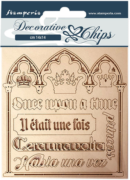 Stamperia - Decorative Chips - Sleeping Beauty - Quotes