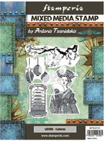 Stamperia - Rubber Multi Media Stamp - Vagabond In Japan - Lantern