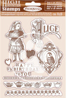 Stamperia - Rubber Stamp - Alice Through the Looking Glass - Happy Birthday