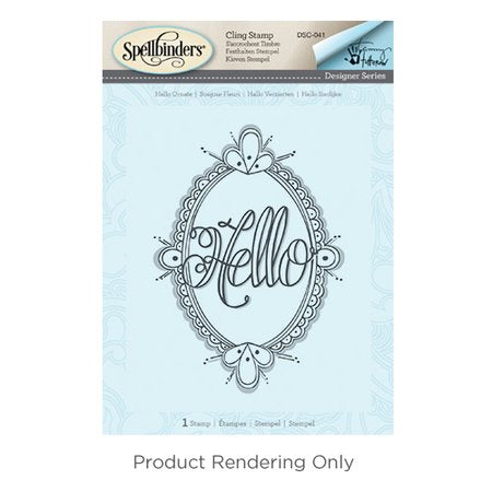 Spellbinders - Stamp - Hello Ornate